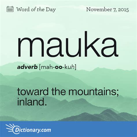 mauka meaning in english